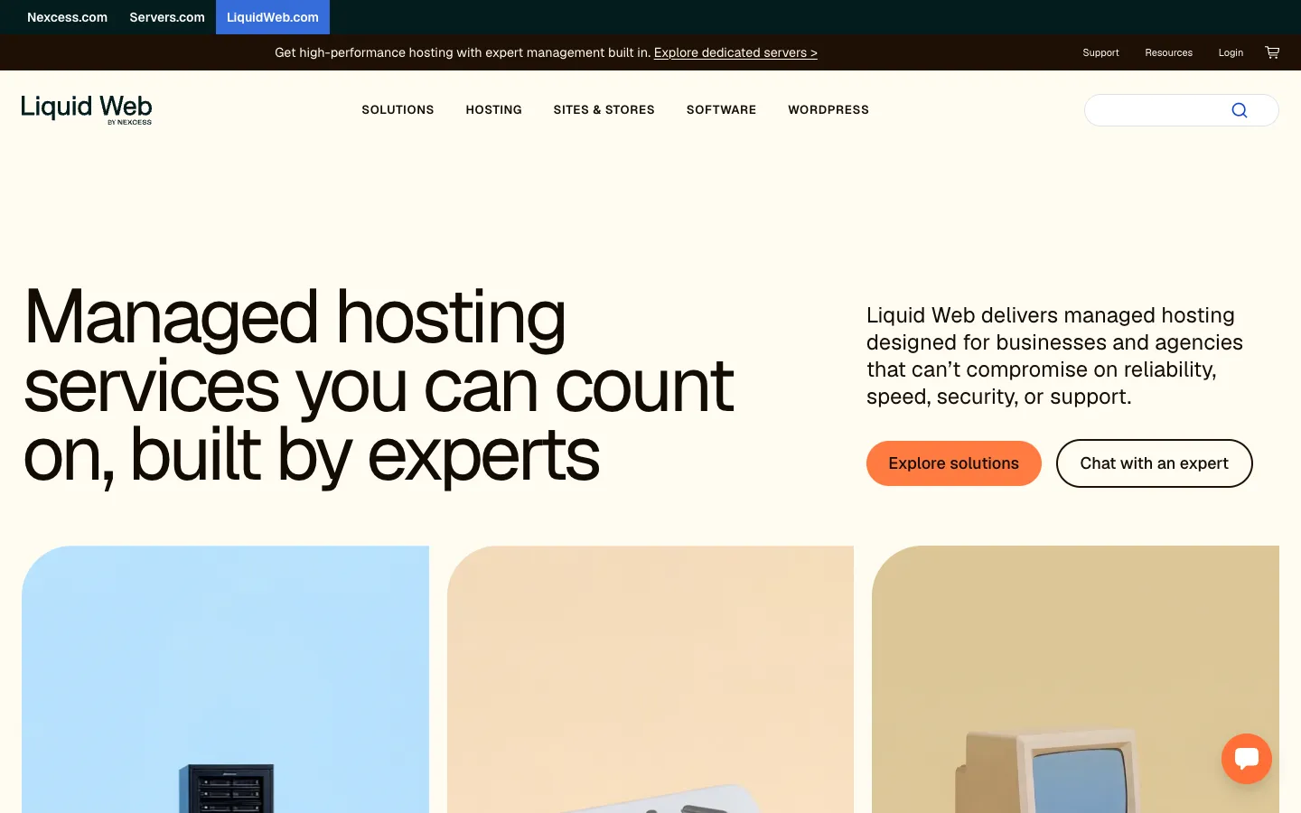 Liquid Web 官网首页截图